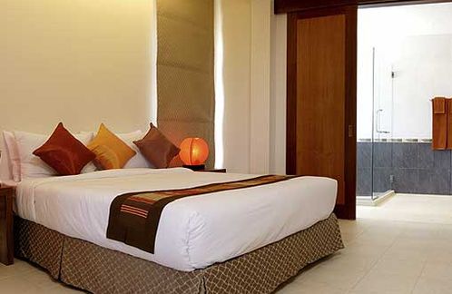 The master bedroom and en-suite bathroom