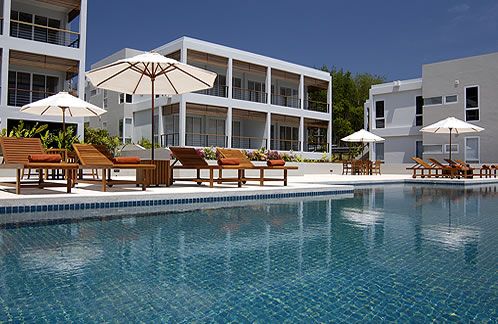 The apartments viewed from the swimming pool