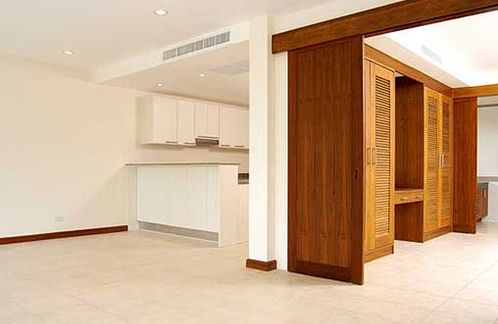 Kitchen and entrance to the master bedroom