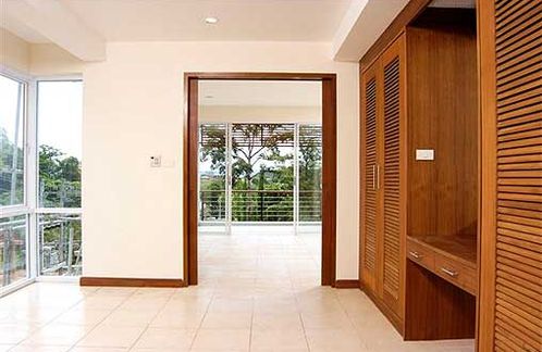 Looking out from the master bedroom
