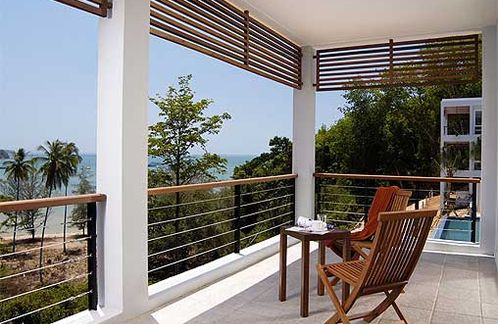 The terrace and ocean view