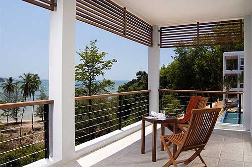 The terrace and ocean view