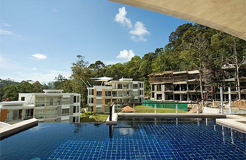 The private rooftop swimming pool