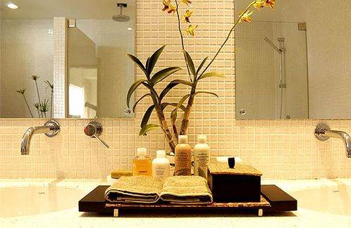 The master bathroom