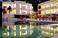 The apartments at night