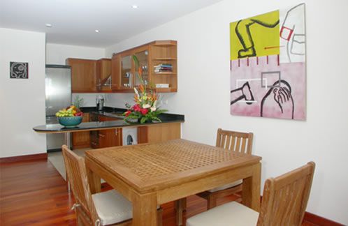 Dining area and kitchen