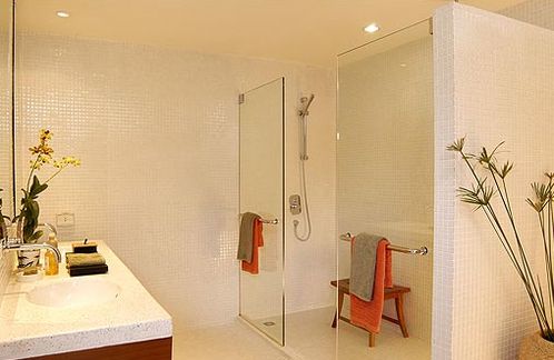 The master bathroom