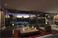 The living room at dusk
