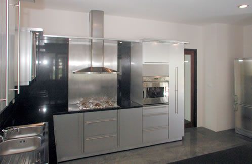 One of the European-style kitchens