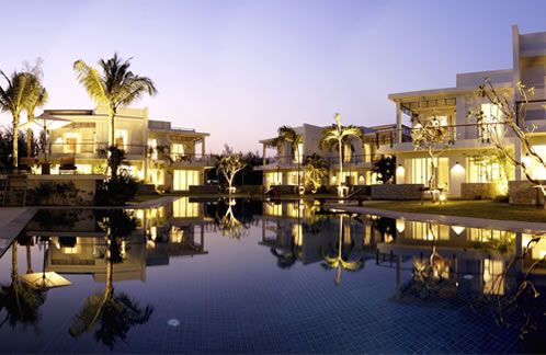 The estate at night