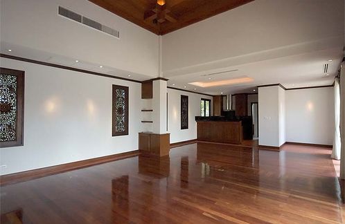 The spacious living room