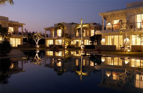 The estate at night