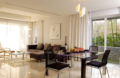 The dining area