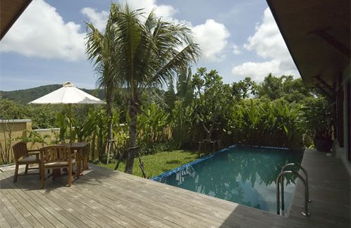 The pool and garden