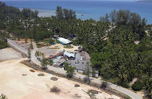 Aerial shot of the site before construction
