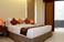 The master bedroom, looking towards the en-suite bathroom