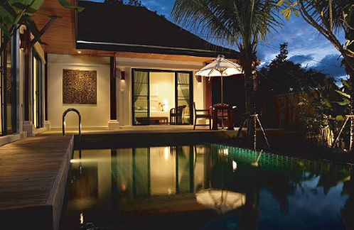 The pool at night