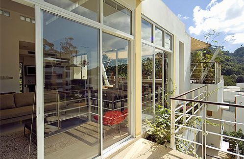 The living and dining areas