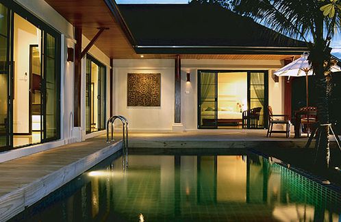 The pool at night