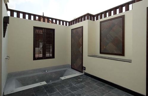The master bedroom's outdoor bathroom