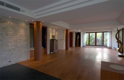 A living room by day