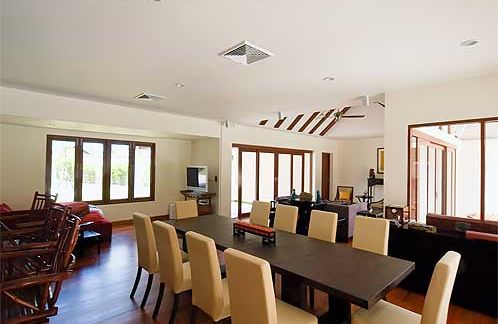 The dining area
