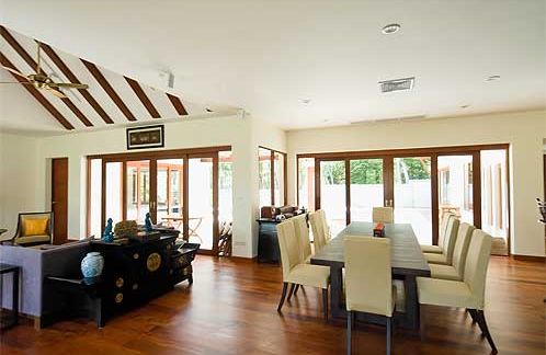The dining area