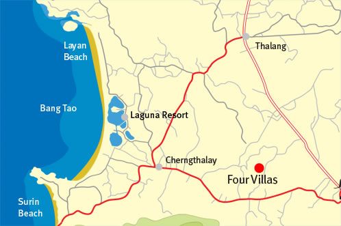 Four Villas Phuket location detail map