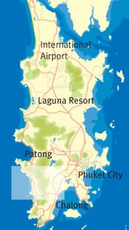 Karon Beach area overview map