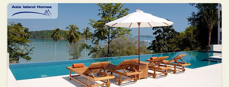 View over Phang Nga Bay from the swimming pool deck, East Coast Ocean Villas