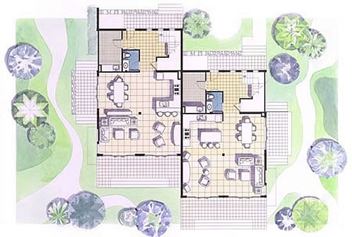 Suan Tua Estate lower floor plan