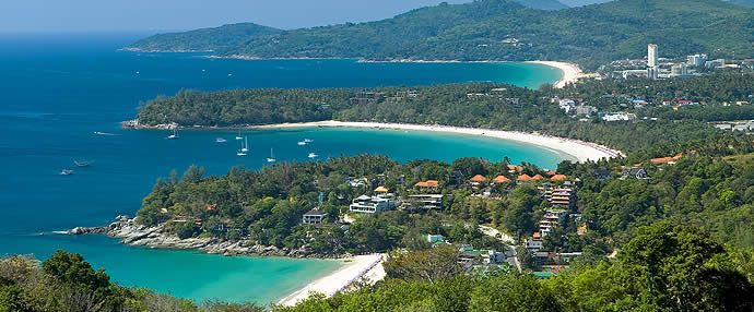 Karon, Kata and Kata Noi beaches – The Accenta is located on the middle headland