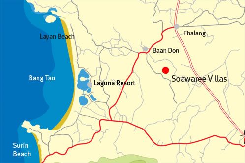 Saowaree Villas local location map