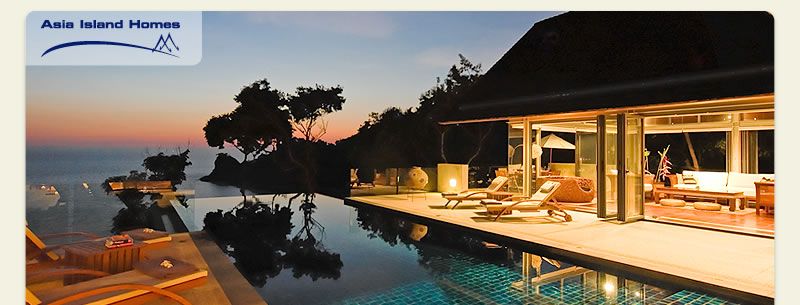 Samsara completed villa at twilight