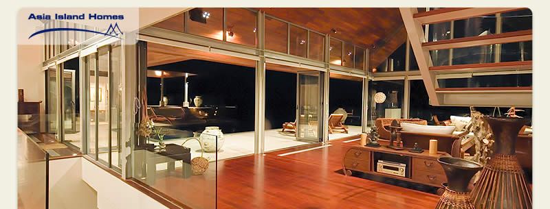 A Samsara living room at night