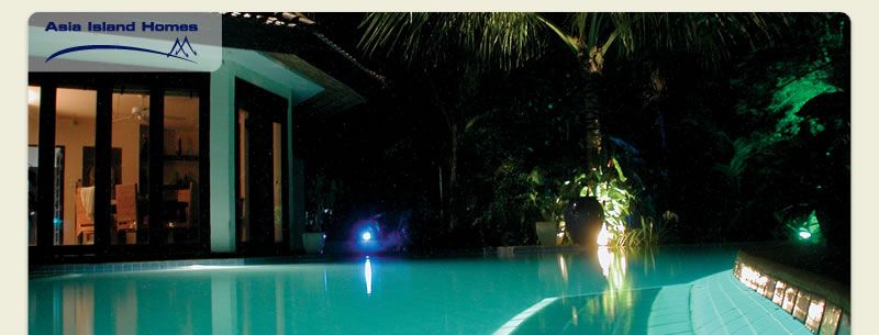 Surin Springs Villa 8 viewed at night