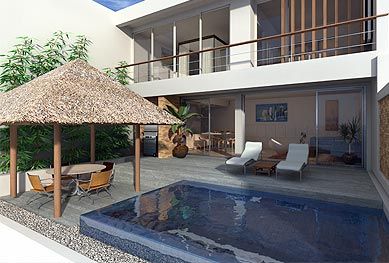 Outdoor pool and sala