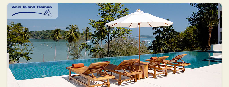 View over Phang Nag Bay from the swiiming pool deck