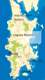 Phuket Map with Grove Gardens