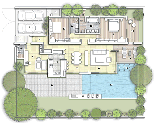 Floor plan of The Villa