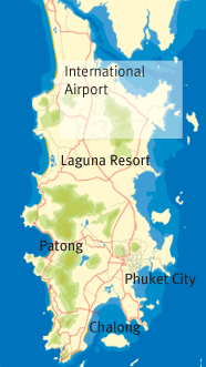 Phuket Map with Suriyana