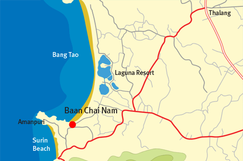 Baan Chai Nam local area map