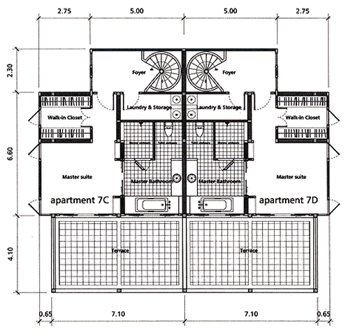 East Coast Ocean Villas townhome lower floor plan