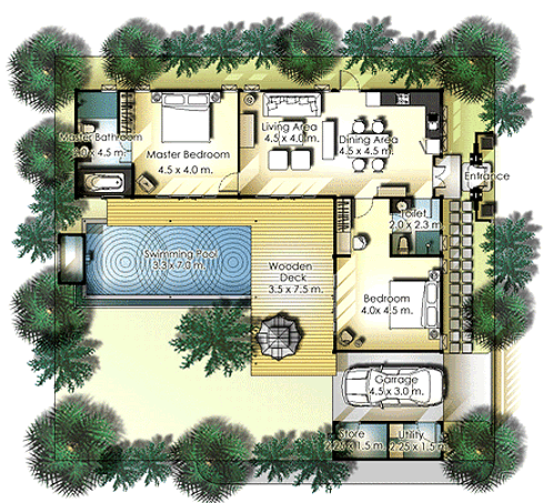 Four Villas floor plan (GIF)