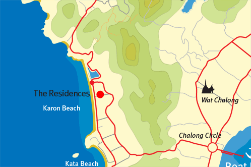Mövenpick Residence Karon Beach location map