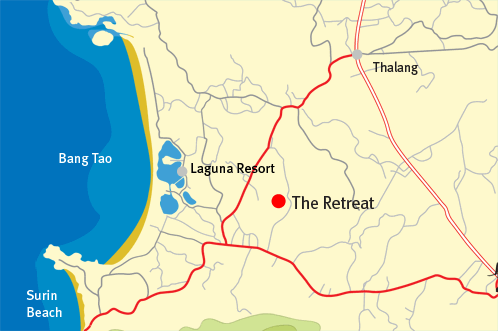 The Retreat Villas — local map