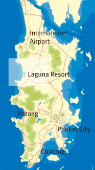 Phuket map showing Saowaree Villas location