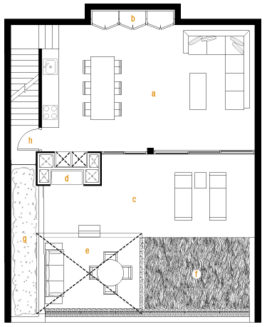 Apartment — indoor/outdoor living plan