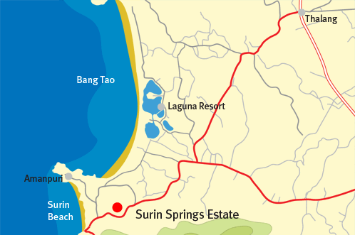 Surin Springs local area map