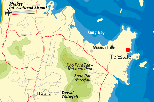 The Estate Phuket location map